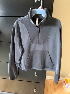 Lululemon Charcoal Gray Quarter-Zip Pullover Sweatshirt